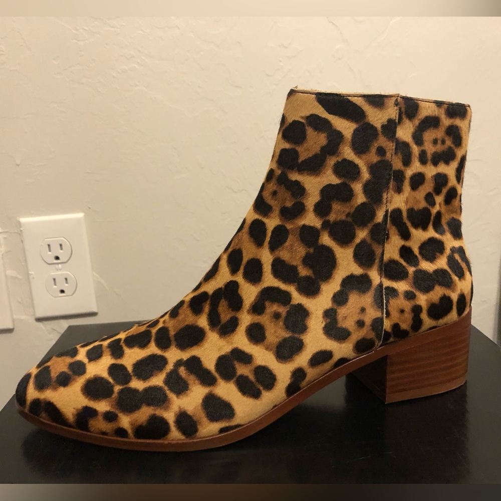 J. Crew Leopard Print Ankle Booties